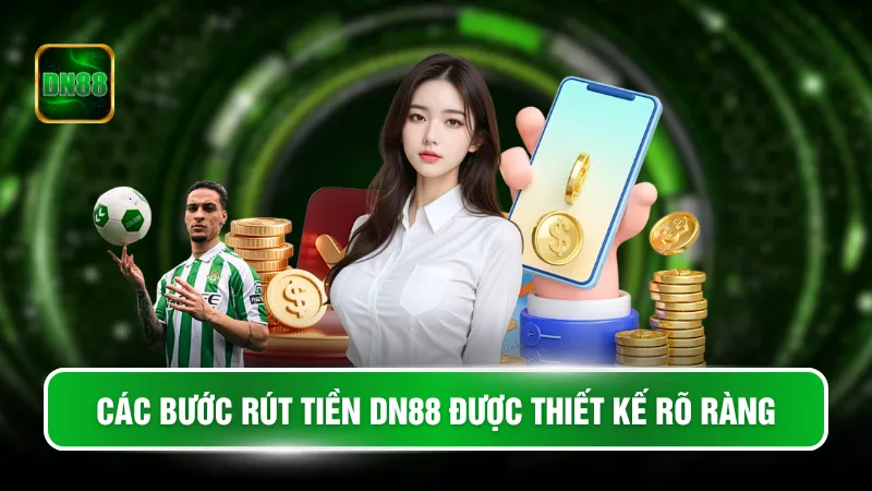 Các bước rút tiền DN88 được thiết kế rõ ràng
