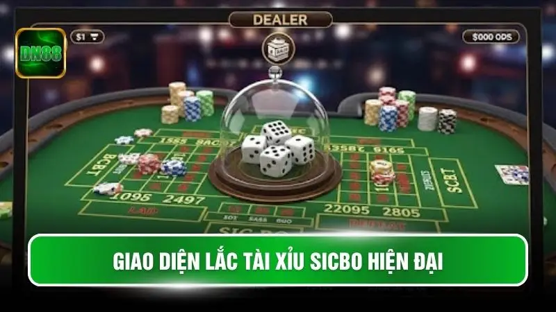 Giao diện lắc tài xỉu Sicbo hiện đại
